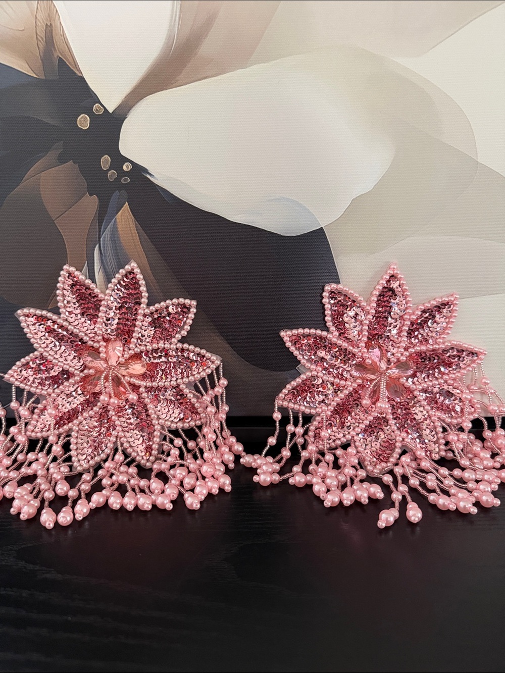 Vintage Y2K Pink Flower Appliqués